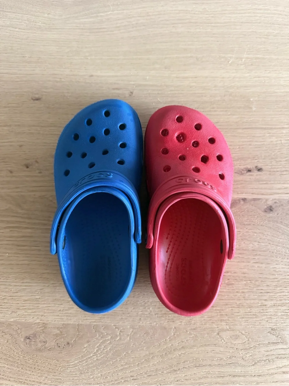 CROCS Kids' Red and Blue Classic Clogs